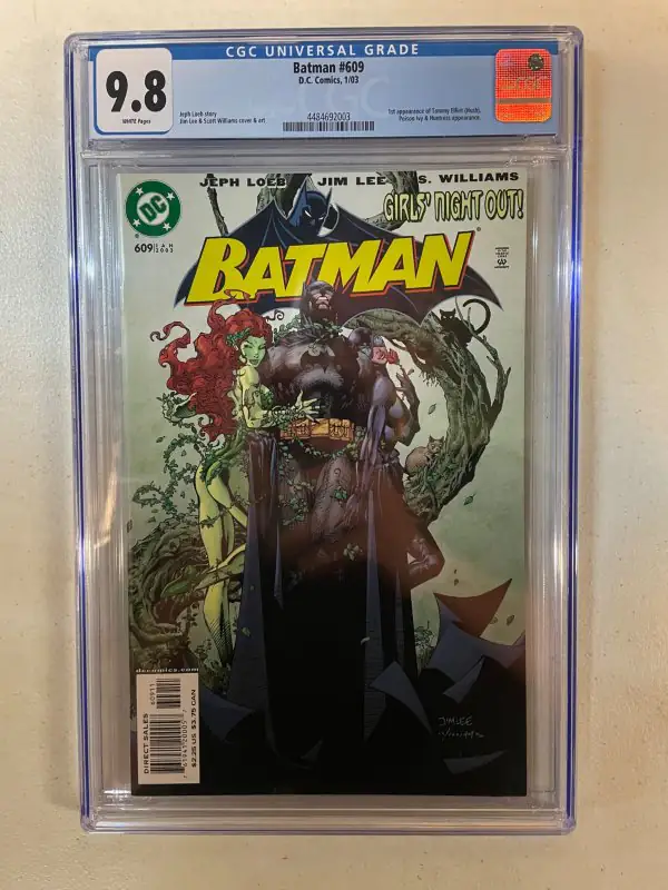 Batman #609 (DC Comics, 2003), CGC 9.8 graded comic book, Universal Blue label — front cover in its holder