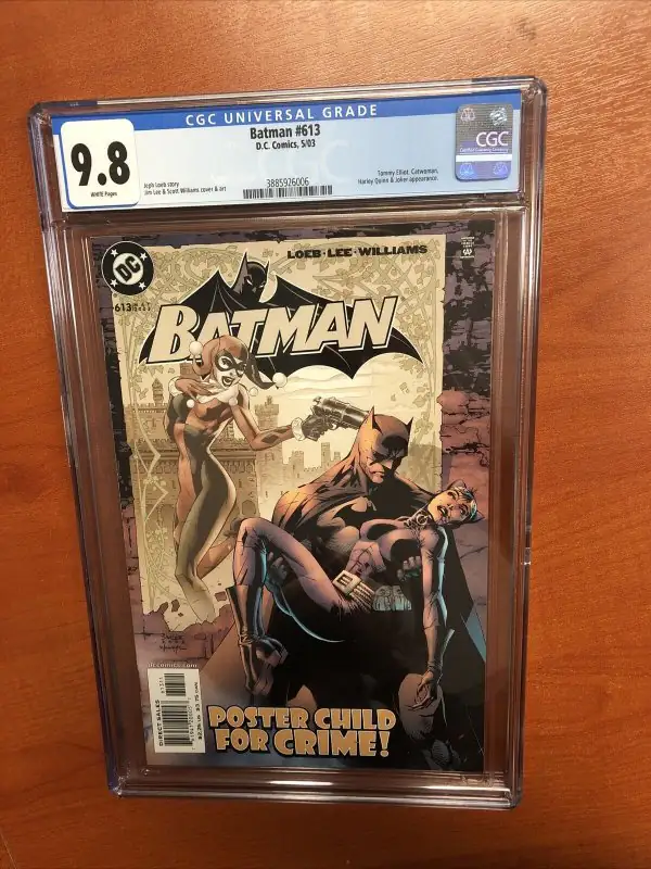Batman #613 (DC Comics, 2003), CGC 9.8 graded comic book, Universal Blue label — front cover in its holder