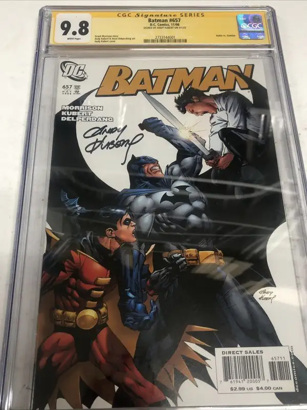 Batman #657 (DC Comics, 2006), CGC 9.8 graded comic book, Signature Series label — front cover in its holder