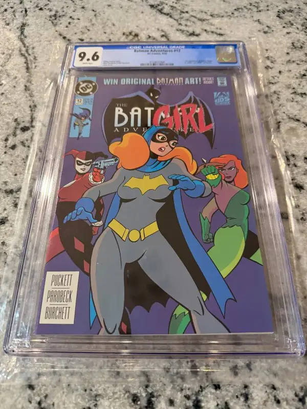 Batman Adventures #12 (DC Comics, 1993), CGC 9.6 graded comic book, Universal Blue label — front cover in its holder