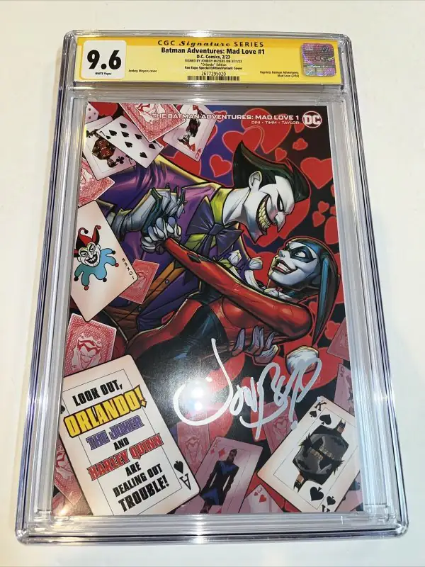 Batman Adventures Mad Love #1 (DC Comics, 2023), CGC 9.6 graded comic book, Signature Series label — front cover in its holder