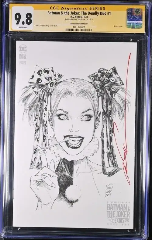 Batman & the Joker: The Deadly Duo #1 (DC Comics, 2023), CGC 9.8 graded comic book, Signature Series label — front cover in its holder