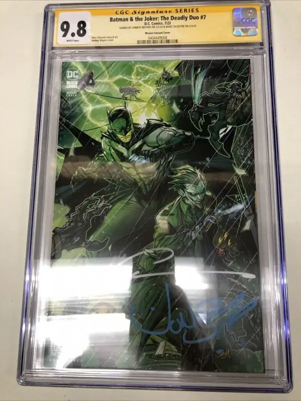 Batman & the Joker: The Deadly Duo #7 (DC Comics, 2023), CGC 9.8 graded comic book, Signature Series label — front cover in its holder