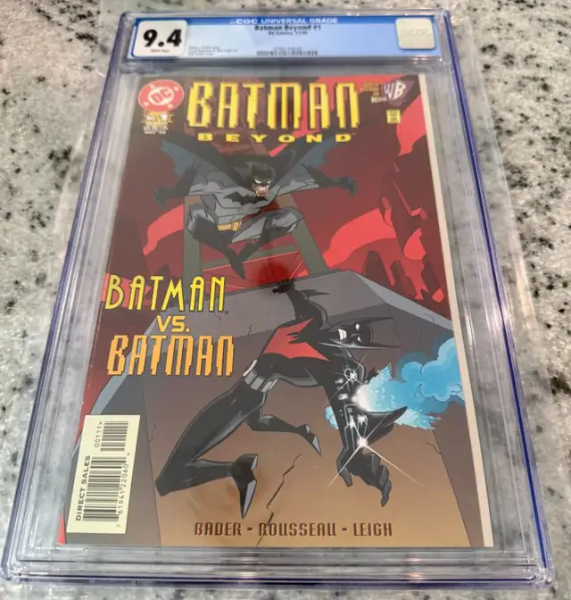 Batman Beyond #1 (DC Comics, 1999), CGC 9.4 graded comic book, Universal Blue label — front cover in its holder