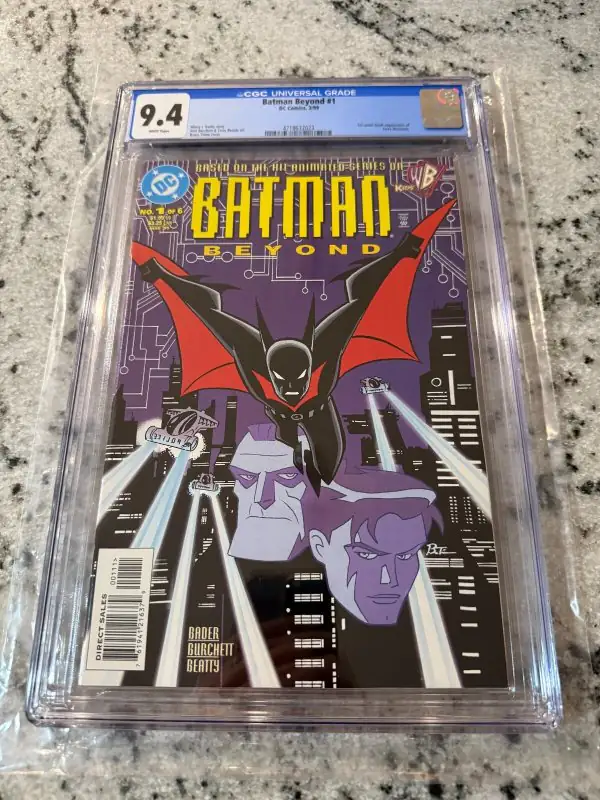 Batman Beyond #1 (Marvel Comics, 1999), CGC 9.4 graded comic book, Universal Blue label — front cover in its holder