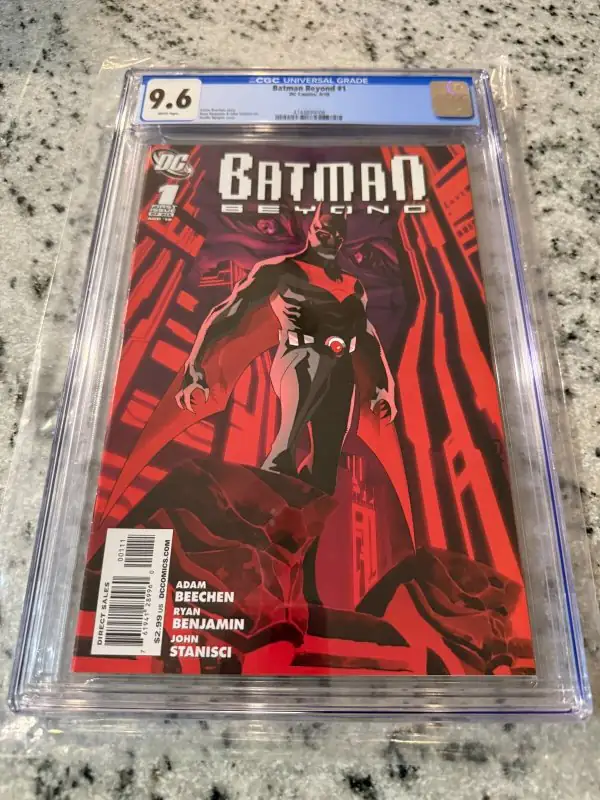 Batman Beyond #1 (DC Comics, 2010), CGC 9.6 graded comic book, Universal Blue label — front cover in its holder