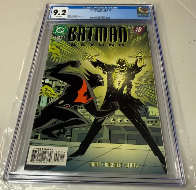 Batman Beyond #3 (DC Comics, 1999), CGC 9.2 graded comic book, Universal Blue label — front cover in its holder