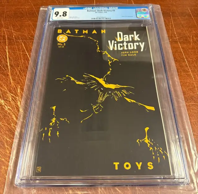 Batman Dark Victory #3 (DC Comics, 2000), CGC 9.8 graded comic book, Universal Blue label — front cover in its holder