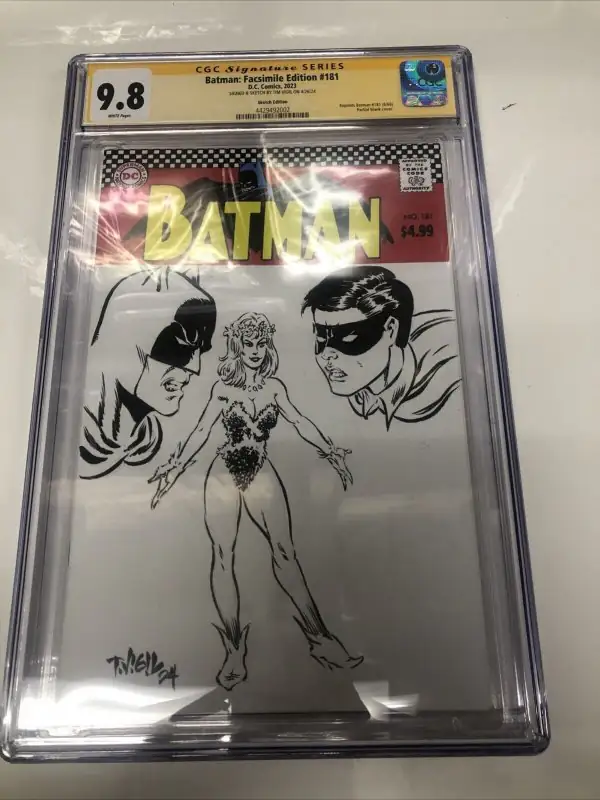 Batman: Facsimile Edition #181 (DC Comics, 2023), CGC 9.8 graded comic book, Signature Series label — front cover in its holder