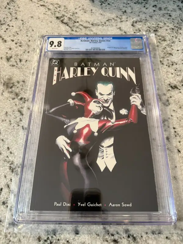 Batman Harley Quinn #1 (DC Comics, 1999), CGC 9.8 graded comic book, Universal Blue label — front cover in its holder