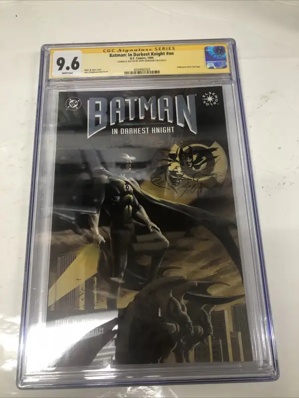 Batman in Darkest Knight (DC Comics, 1994), CGC 9.6 graded comic book, Signature Series label — front cover in its holder
