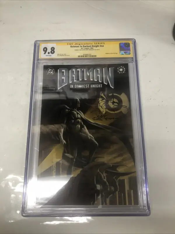 Batman in Darkest Knight (DC Comics, 1994), CGC 9.8 graded comic book, Signature Series label — front cover in its holder