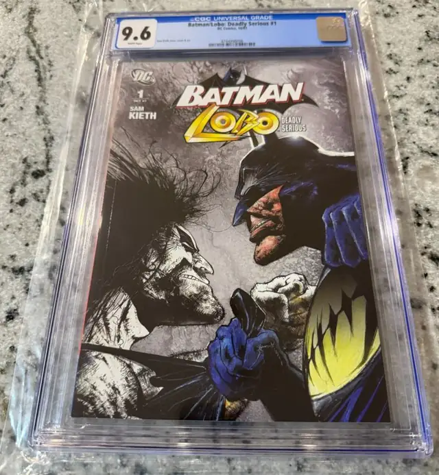 Batman Lobo #1 (DC Comics, 2007), CGC 9.6 graded comic book, Universal Blue label — front cover in its holder