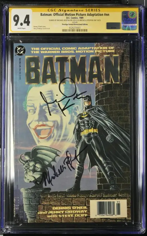 Batman (DC Comics, 1989), CGC 9.4 graded comic book, Signature Series label — front cover in its holder