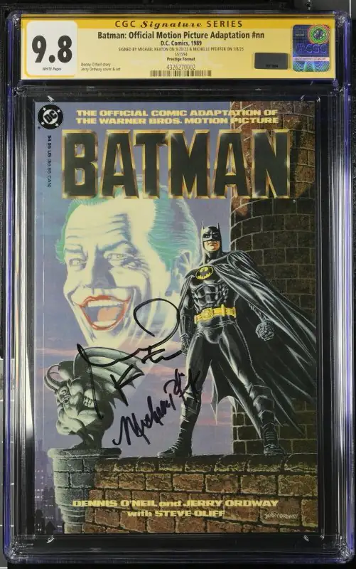 Batman (DC Comics, 1989), CGC 9.8 graded comic book, Signature Series label — front cover in its holder