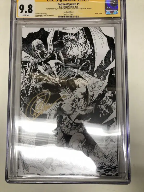 Batman/Spawn #1 (Image Comics, 2023), CGC 9.8 graded comic book, Signature Series label — front cover in its holder