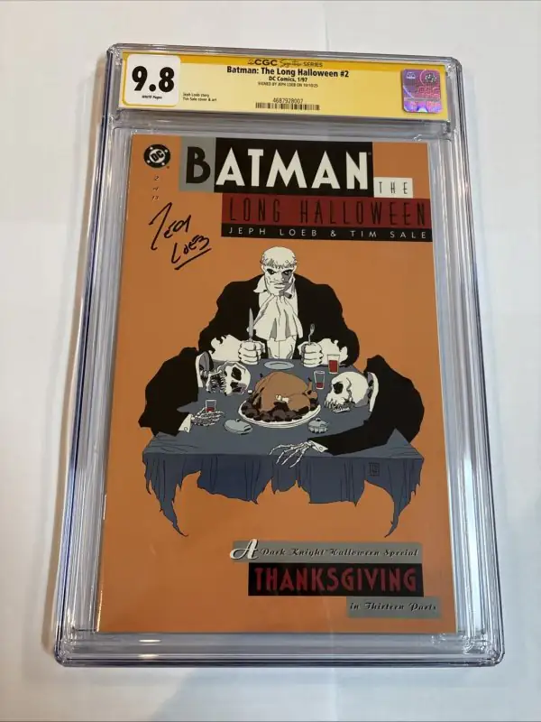 Batman the Long Halloween #2 (DC Comics, 1997), CGC 9.8 graded comic book, Signature Series label — front cover in its holder
