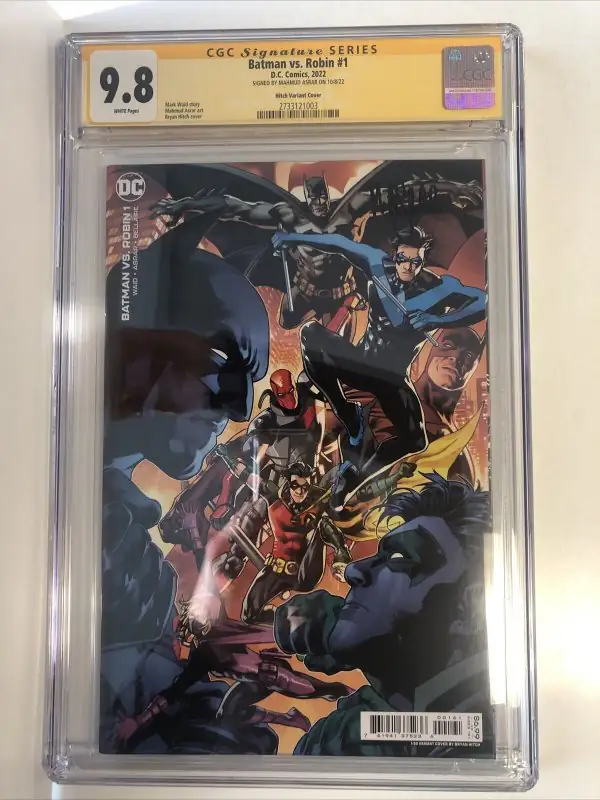 Batman vs. Robin #1 (DC Comics, 2022), CGC 9.8 graded comic book, Signature Series label — front cover in its holder
