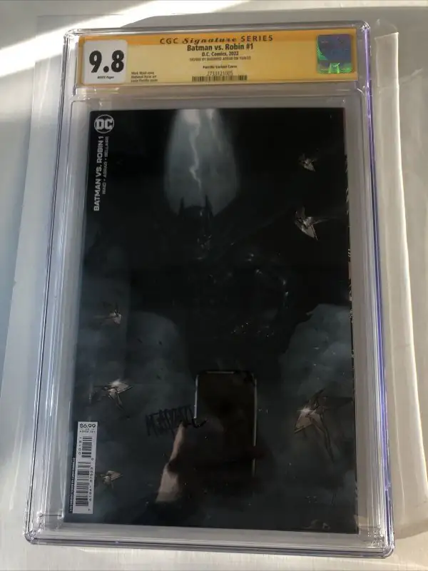 Batman vs. Robin #1 (DC Comics, 2022), CGC 9.8 graded comic book, Signature Series label — front cover in its holder