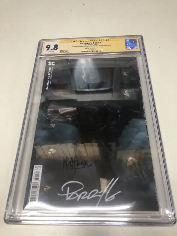 Batman vs Robin #1 (DC Comics, 2022), CGC 9.8 graded comic book, Signature Series label — front cover in its holder