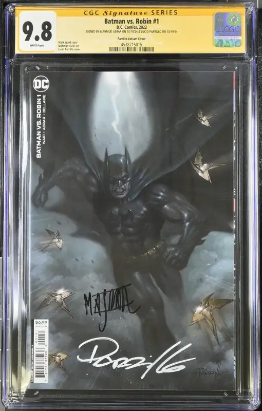 Batman vs. Robin #5 (DC Comics, 2022), CGC 9.8 graded comic book, Signature Series label — front cover in its holder