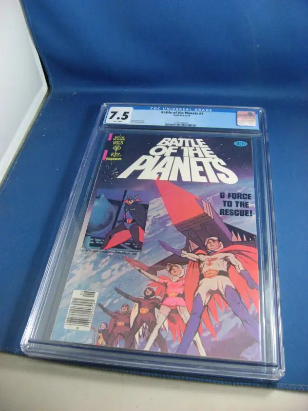 Battle of the Planets #1 (Gold Key Comics, 1979), CGC 7.5 graded comic book, Universal Blue label — front cover in its holder