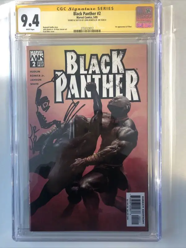 Black Panther #2 (Marvel Comics, 2005), CGC 9.4 graded comic book, Signature Series label — front cover in its holder