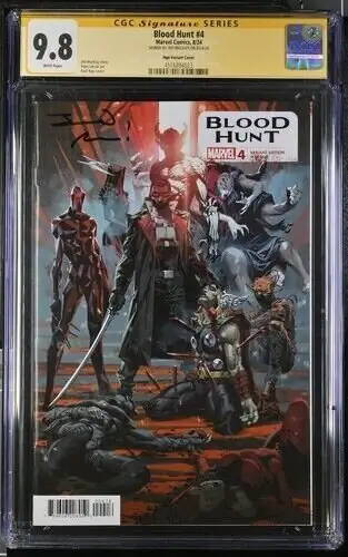 Blood Hunt #4 (Marvel Comics, 2024), CGC 9.8 graded comic book, Signature Series label — front cover in its holder