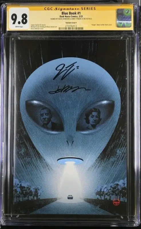 Blue Book #1 (Dark Horse Comics, 2023), CGC 9.8 graded comic book, Signature Series label — front cover in its holder