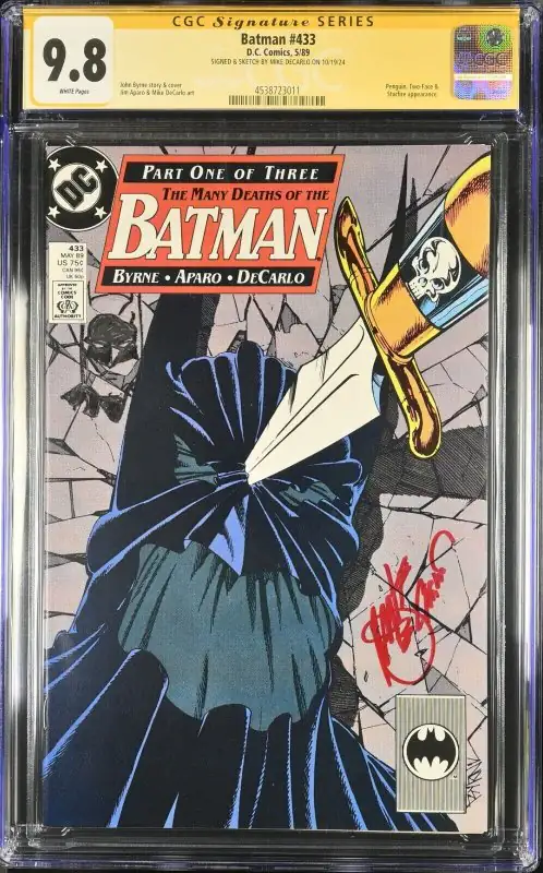 Btaman #433 (DC Comics, 1989), CGC 9.8 graded comic book, Signature Series label — front cover in its holder