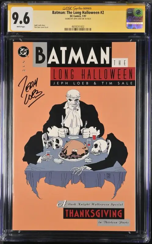 Btaman the Long Halloween #2 (DC Comics, 1997), CGC 9.6 graded comic book, Signature Series label — front cover in its holder