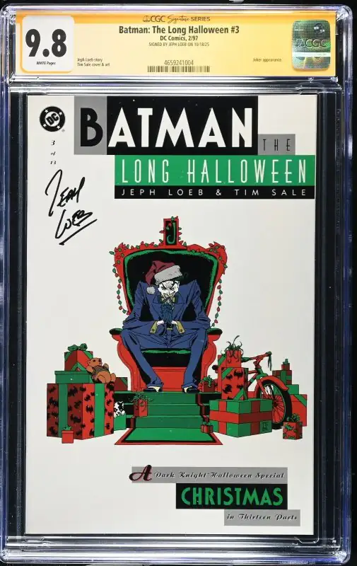 Btaman the Long Halloween #3 (DC Comics, 1997), CGC 9.8 graded comic book, Signature Series label — front cover in its holder