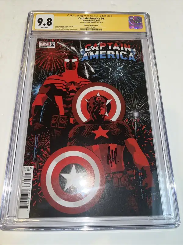 Captain America #0 (Marvel Comics, 2022), CGC 9.8 graded comic book, Signature Series label — front cover in its holder