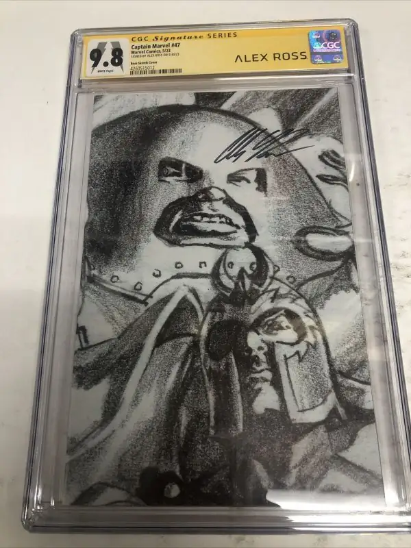 Captain Marvel #47 (Marvel Comics, 2023), CGC 9.8 graded comic book, Signature Series label — front cover in its holder
