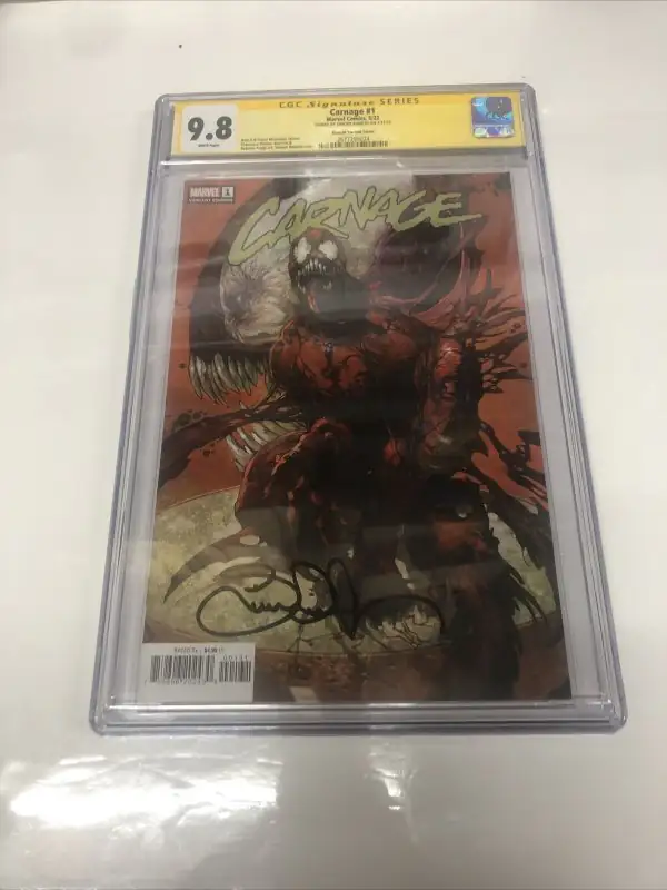 Carnage #1 (Marvel Comics, 2022), CGC 9.8 graded comic book, Signature Series label — front cover in its holder