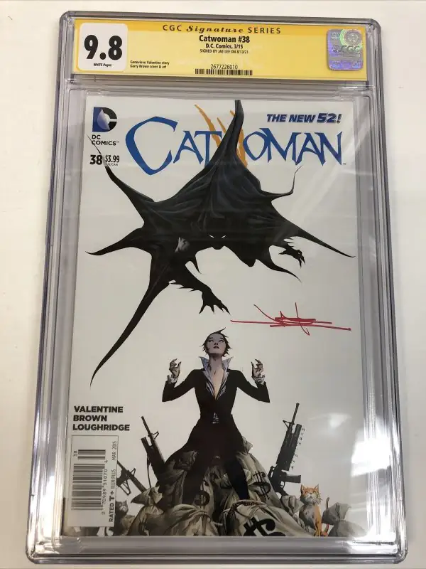 Catwoman #38 (DC Comics, 2015), CGC 9.8 graded comic book, Signature Series label — front cover in its holder