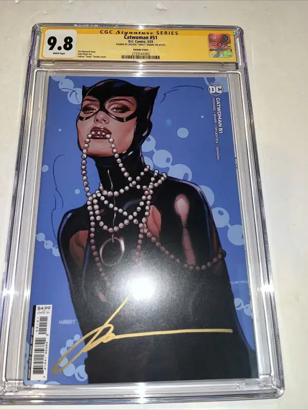 Catwoman #51 (DC Comics, 2023), CGC 9.8 graded comic book, Signature Series label — front cover in its holder
