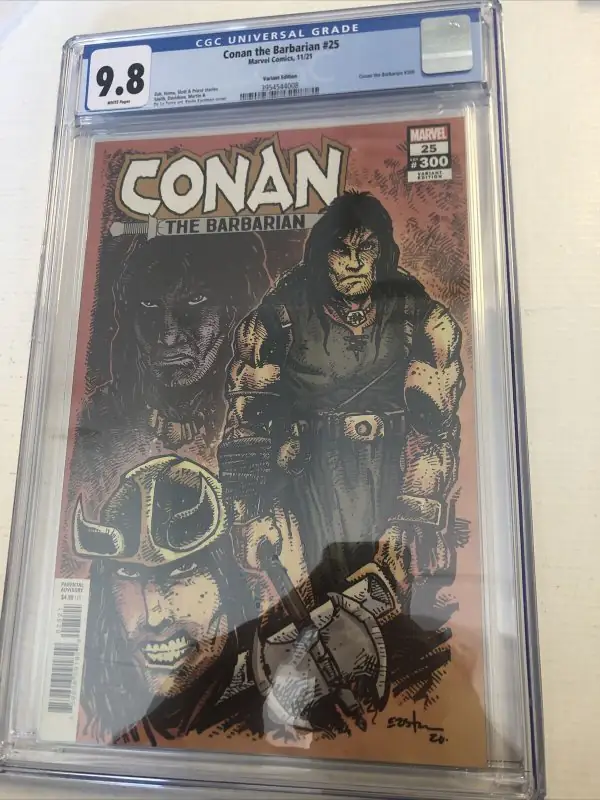 Conan the Barbarian #25 (Titan Comics, 2021), CGC 9.8 graded comic book, Universal Blue label — front cover in its holder