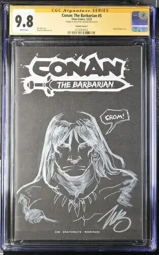 Conan the Barbarian #5 (Titan Comics, 2023), CGC 9.8 graded comic book, Signature Series label — front cover in its holder