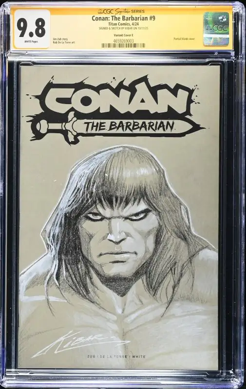 Conan the Barbarian #9 (Titan Comics, 2024), CGC 9.8 graded comic book, Signature Series label — front cover in its holder