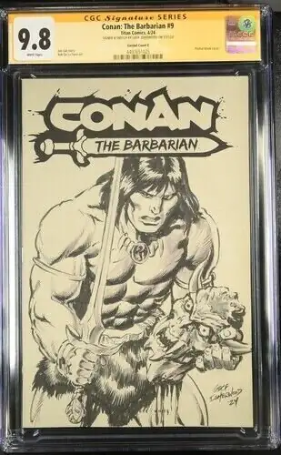 Conan the Barbarian #9 (Titan Comics, 2024), CGC 9.8 graded comic book, Signature Series label — front cover in its holder