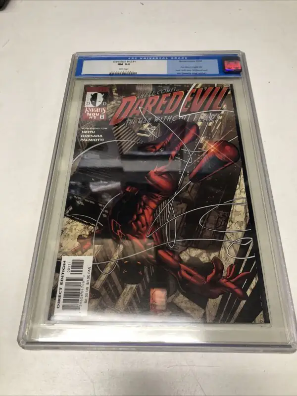 Daredevil #1 (Marvel Comics, 1998), CGC 9.4 graded comic book, Universal Blue label — front cover in its holder