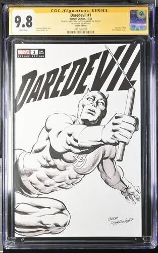 Daredevil #1 (Marvel Comics, 2023), CGC 9.8 graded comic book, Signature Series label — front cover in its holder