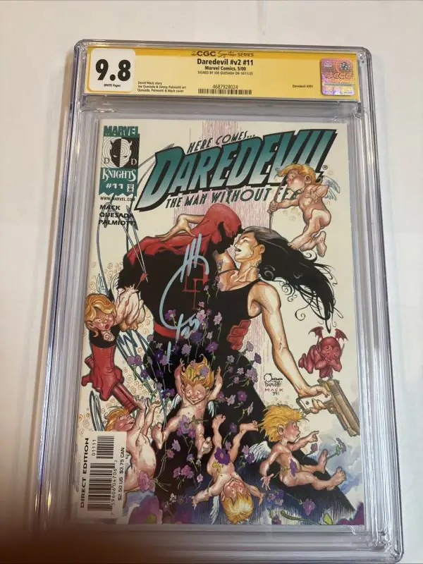 Daredevil #11 (Marvel Comics, 2000), CGC 9.8 graded comic book, Signature Series label — front cover in its holder