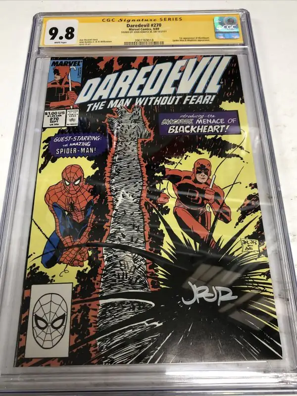 Daredevil #270 (Marvel Comics, 1989), CGC 9.8 graded comic book, Signature Series label — front cover in its holder