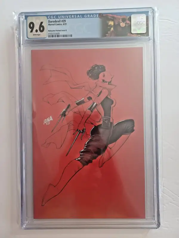 Daredevil #29 (Marvel Comics, 2021), CGC 9.6 graded comic book, Universal Blue label — front cover in its holder