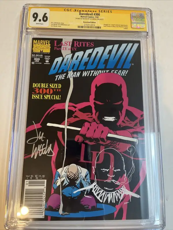 Daredevil #300 (Marvel Comics, 1992), CGC 9.6 graded comic book, Signature Series label — front cover in its holder