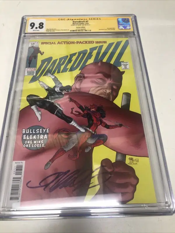 Daredevil #7 (Marvel Comics, 2023), CGC 9.8 graded comic book, Signature Series label — front cover in its holder
