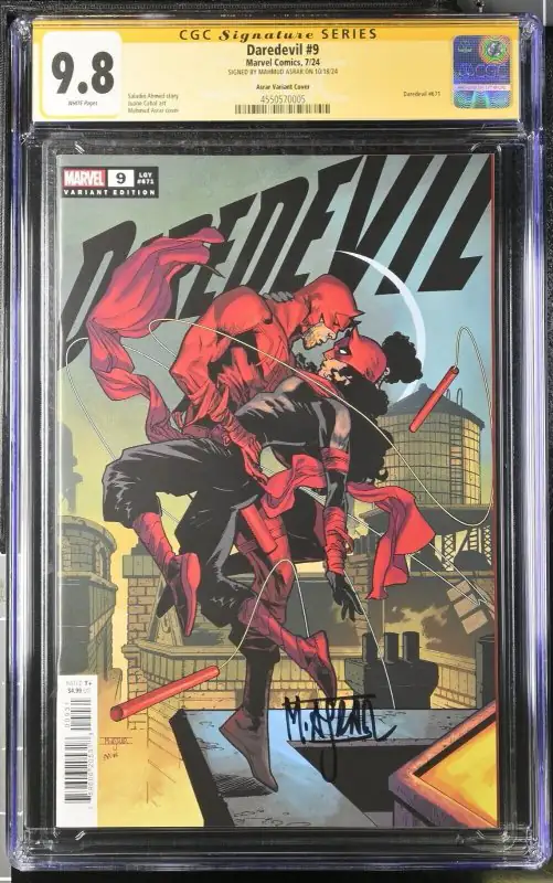 Daredevil #9 (Marvel Comics, 2024), CGC 9.8 graded comic book, Signature Series label — front cover in its holder