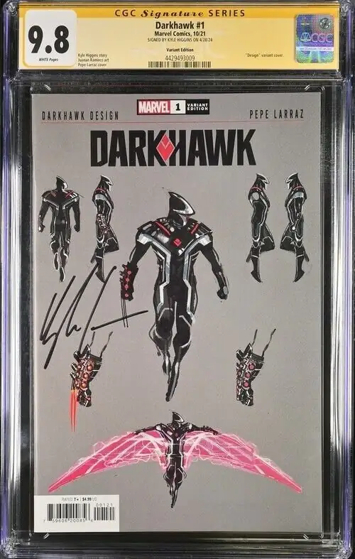 Darkhawk #1 (Marvel Comics, 2021), CGC 9.8 graded comic book, Signature Series label — front cover in its holder